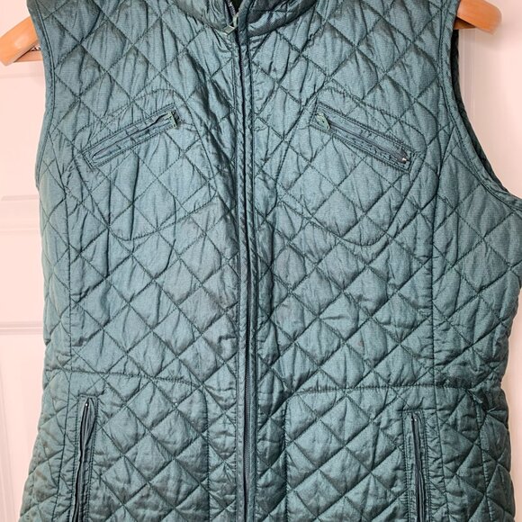 Jeanne Pierre Green Quilted Vest - Picture 2 of 10